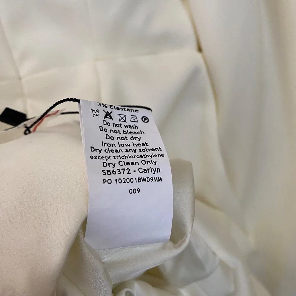 HOUSE OF CB 'Carlyn' Ivory Satin Balloon Sleeve Mini Dress/Size XS‎ NWOT - Picture 12 of 15